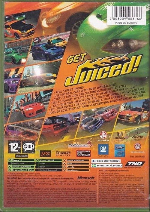 Juiced - XBOX (B Grade) (Genbrug)